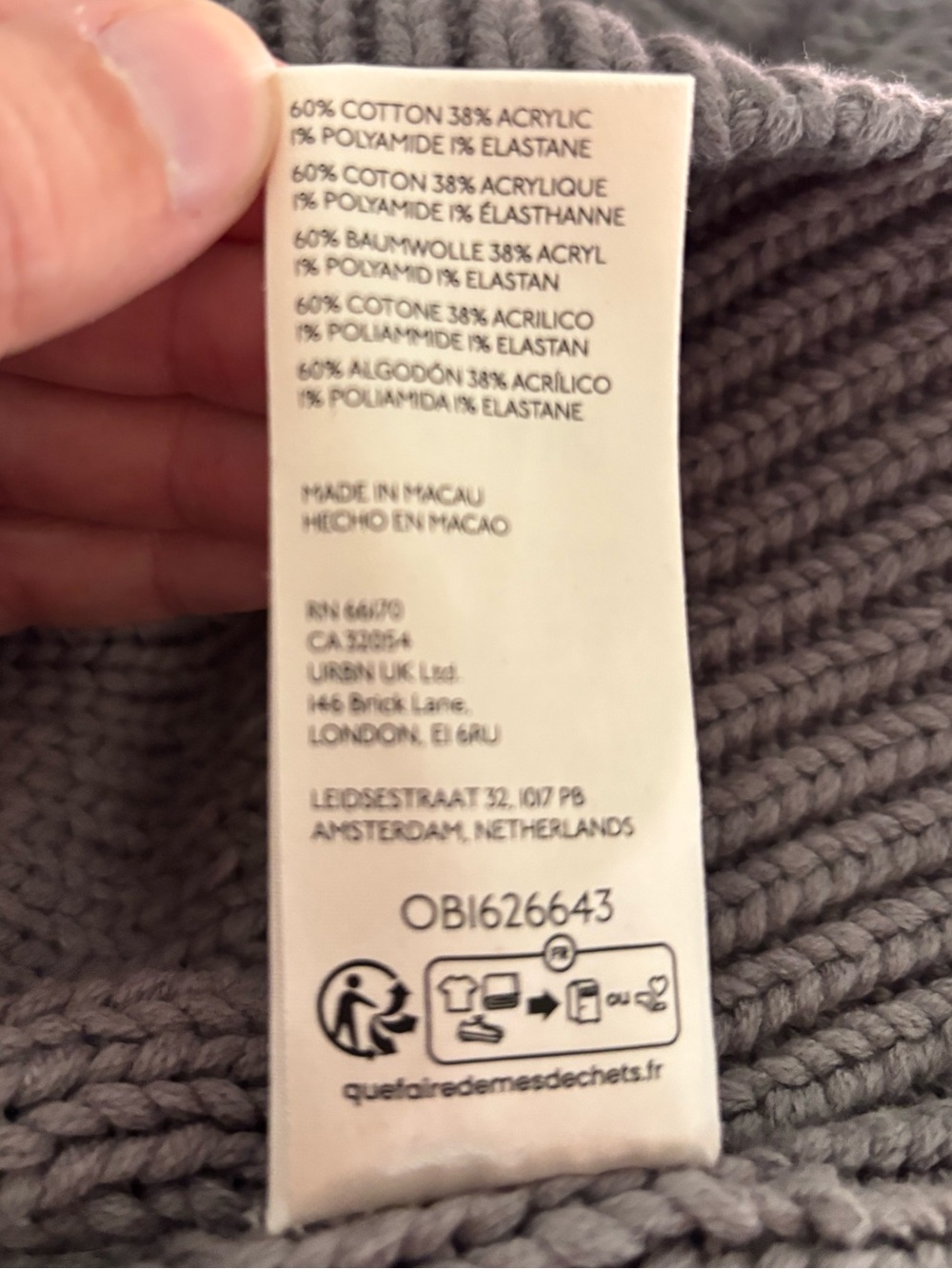 Free People Bree Oversized V-Neck Sweater Grey XL - Picture 6 of 7